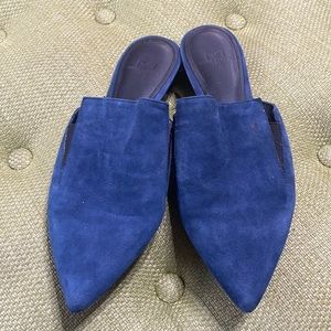 Blue Suede Mules